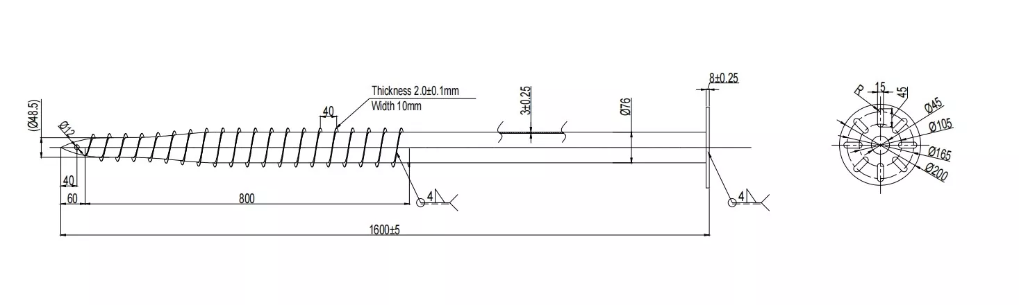 Ground Screw Pile For Solar Mounting System
